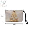 Linen-Look Cosmetic Pouch, Keep Calm Parody, Getting Married, 23.5 x 15 cm view 2