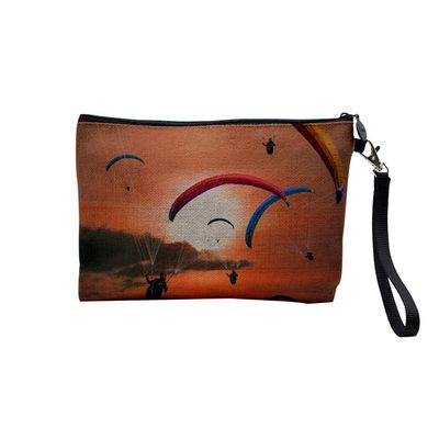 Linen-Style Cosmetic Bag – Sunsets, Landscapes, Sea, Mountains, Cities & Paragliding