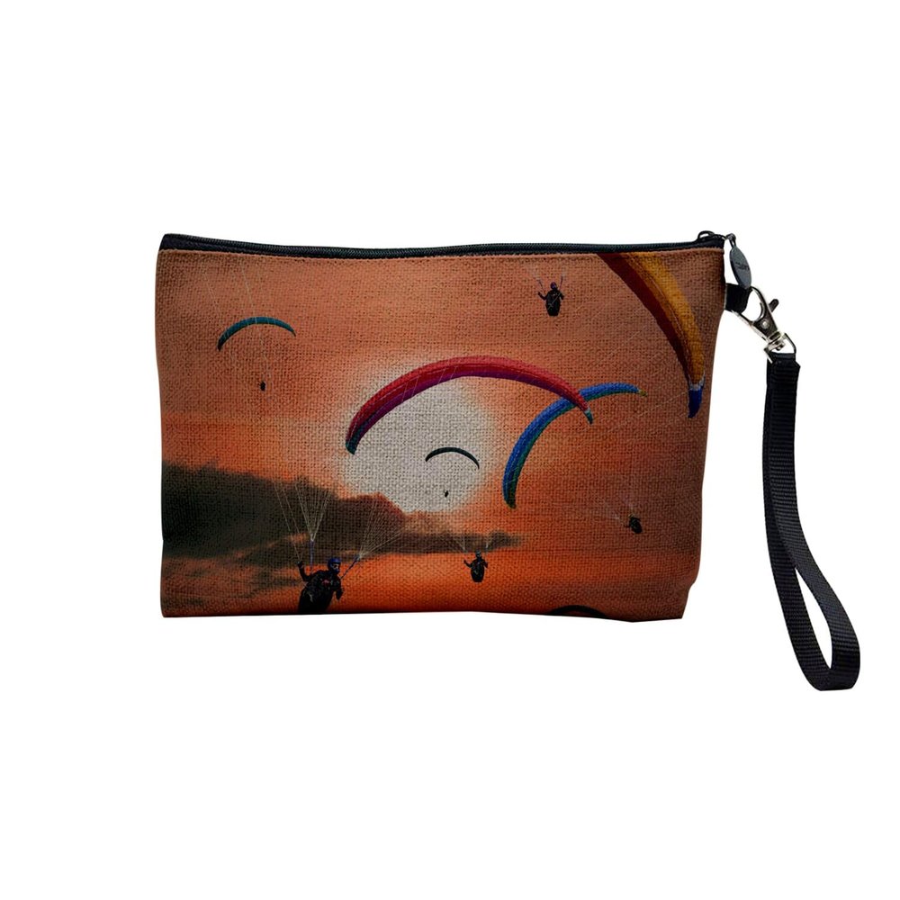 Linen-Style Cosmetic Bag – Sunsets, Landscapes, Sea, Mountains, Cities & Paragliding