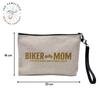 Linen-Feel Cosmetic Bag, Biker Mom, 23.5 x 15 cm view 2