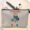 Linen Cosmetic Bag, “Phone Call Is Calling Me” Sport Leisure Passion, 23.5 × 15 cm view 3