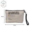 Linen-Look Cosmetic and Toiletry Pouch, Office Email Humor Design, 23.5 x 15 cm view 2