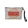 Linen-Effect Cosmetic Bag, “Best Family” Cousin Brother Sister Mum Dad Mommy Father Mother, Stem Mum Badge, 23.5 x 15 cm view 1