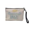 Linen-Look Cosmetic Bag – Little Angel Cute Original Drawing view 1