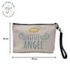 Linen-Look Cosmetic Bag – Little Angel Cute Original Drawing view 2