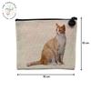 Linen-Look Cosmetic Bag, European Redhead, 15 x 10 cm view 2
