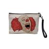 Linen-Effect Cosmetic Bag, Halloween Witch, Wizard and Monster Design, 23.5 x 15 cm view 1