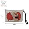 Linen-Effect Cosmetic Bag, Halloween Witch, Wizard and Monster Design, 23.5 x 15 cm view 2