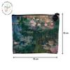 Linen-Look Cosmetic Bag, Monet Water Lilies, Plus Collection view 2