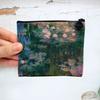 Linen-Look Cosmetic Bag, Monet Water Lilies, Plus Collection view 3