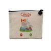 Linen-Look Canvas Cosmetic Bag, Phone Call Is Calling Me, Canada Culture, 15 x 10 cm view 1