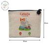 Linen-Look Canvas Cosmetic Bag, Phone Call Is Calling Me, Canada Culture, 15 x 10 cm view 2