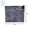 Linen-Effect Cosmetic Pouch, Hokusai Ocean Wave Design, 15 x 10 cm view 2