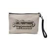 Linen-Look Cosmetic Bag, Certified Best Colleague, Family, Mom, Party & Celebration Gift Idea, Toiletry Bag, Wallet, Soccer Player, 23.5 x 15 cm view 1