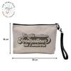 Linen-Look Cosmetic Bag, Certified Best Colleague, Family, Mom, Party & Celebration Gift Idea, Toiletry Bag, Wallet, Soccer Player, 23.5 x 15 cm view 2