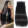 Brazilian Straight Hair Bundles, 100% Unprocessed Human Hair, Natural Black, 18/20/22 in view 1