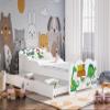 BDW Children's Bed, Bianco Collection – Toddler Bed with Mattress and Drawer, Comfortable and Durable Bed with Safety Rail – White (3, 180x90) view 2