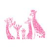 Giraffe Family Vinyl Wall Decal, Safari Nursery Decor, 41 x 57 cm view 1