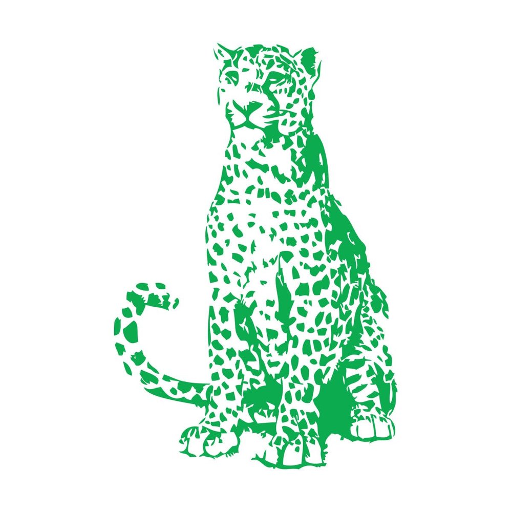Leopard Wall Decal, Jungle Wild Animals, Removable Vinyl Sticker for Home or Nursery, 29 x 43 cm