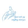 Manicure Nail Quote Vinyl Wall Decal with Butterfly, 66 x 42 cm view 1