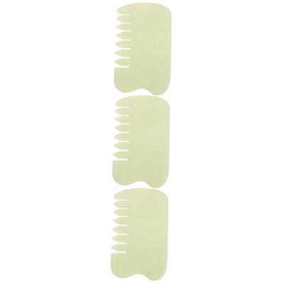 Healeved 3-Piece Jade Gua Sha Comb Set for Head and Body Massage