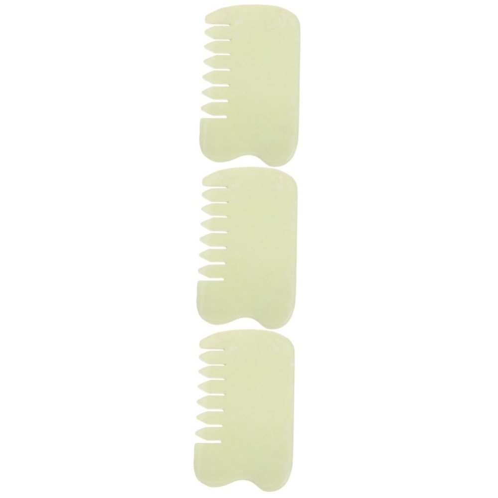 Healeved 3-Piece Jade Gua Sha Comb Set for Head and Body Massage