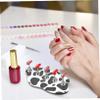 2-Piece Acrylic Nail Holders with Cow Print for Manicure view 3