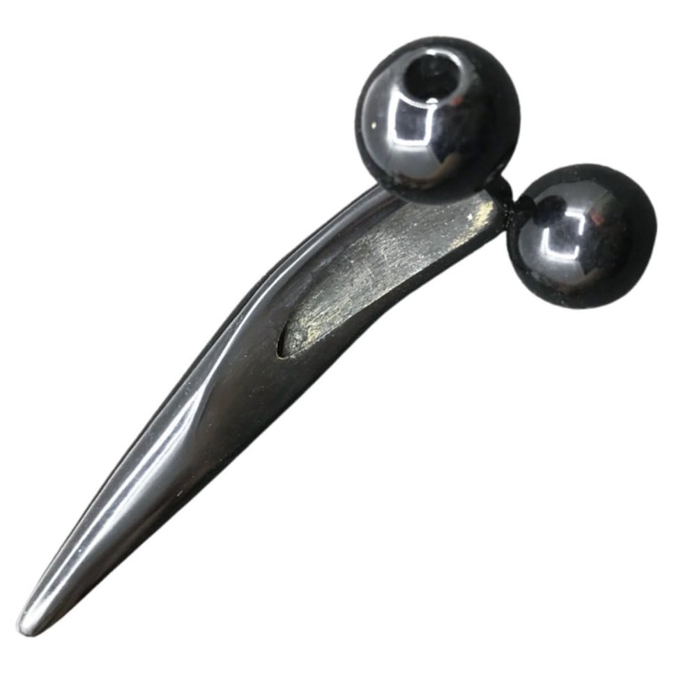 TOVINANNA Black Ox Horn Massage Roller for Neck and Back