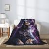 Purple Moon Cat Throw Blanket, 76.2 x 101.6 cm, Super-Soft Plush Flannel Blanket view 3