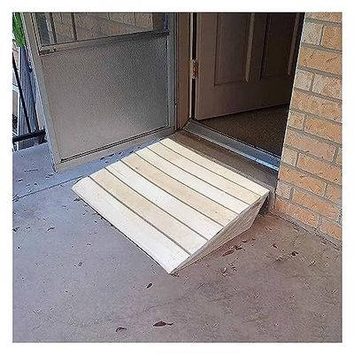 Mobility Ramp, 2–6 in. High Wooden Threshold Ramp for Home, Doorways, Yards and Entrances, 300 kg Capacity (Size: 30.8