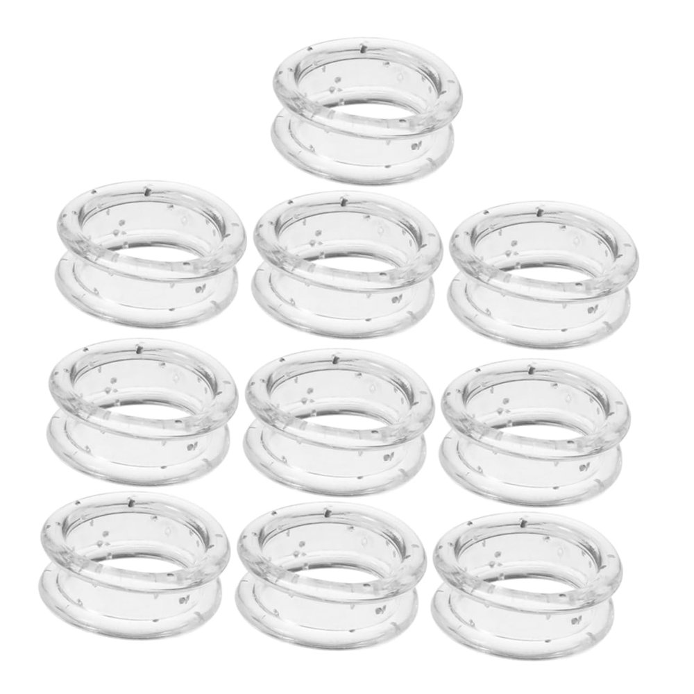 Happyyami 10-Pack White Silicone Finger Rings for Scissors