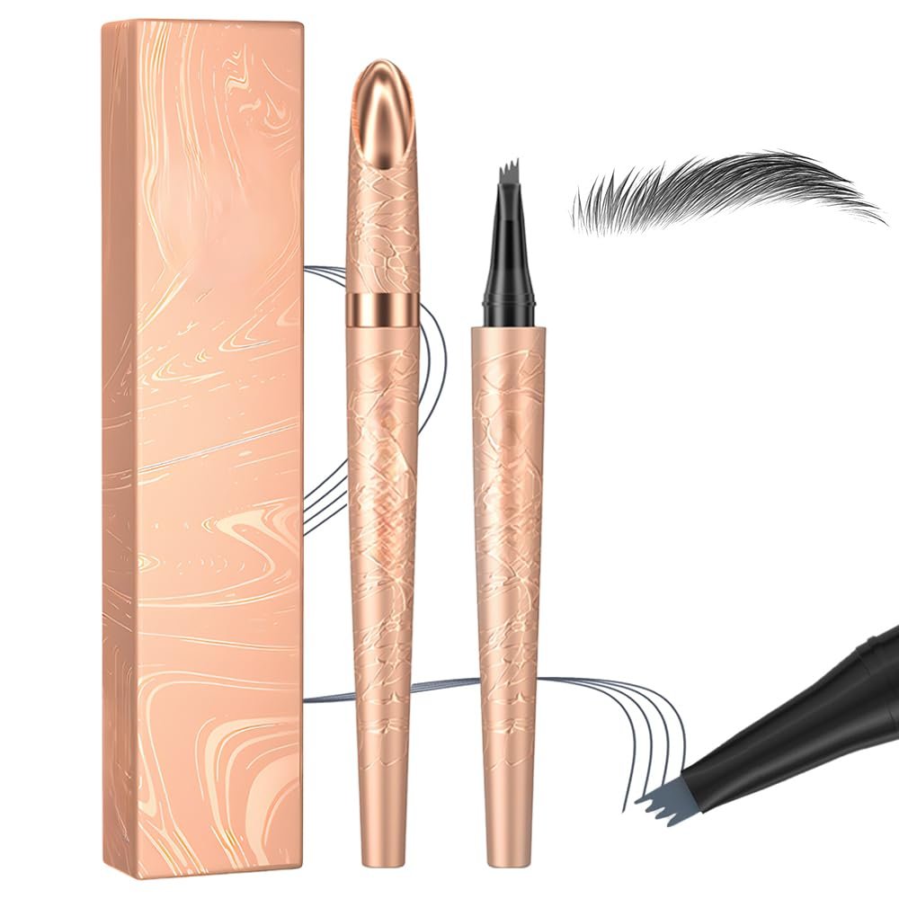 Waterproof Microblading Eyebrow Pencil with 4-Prong Tip, Gray
