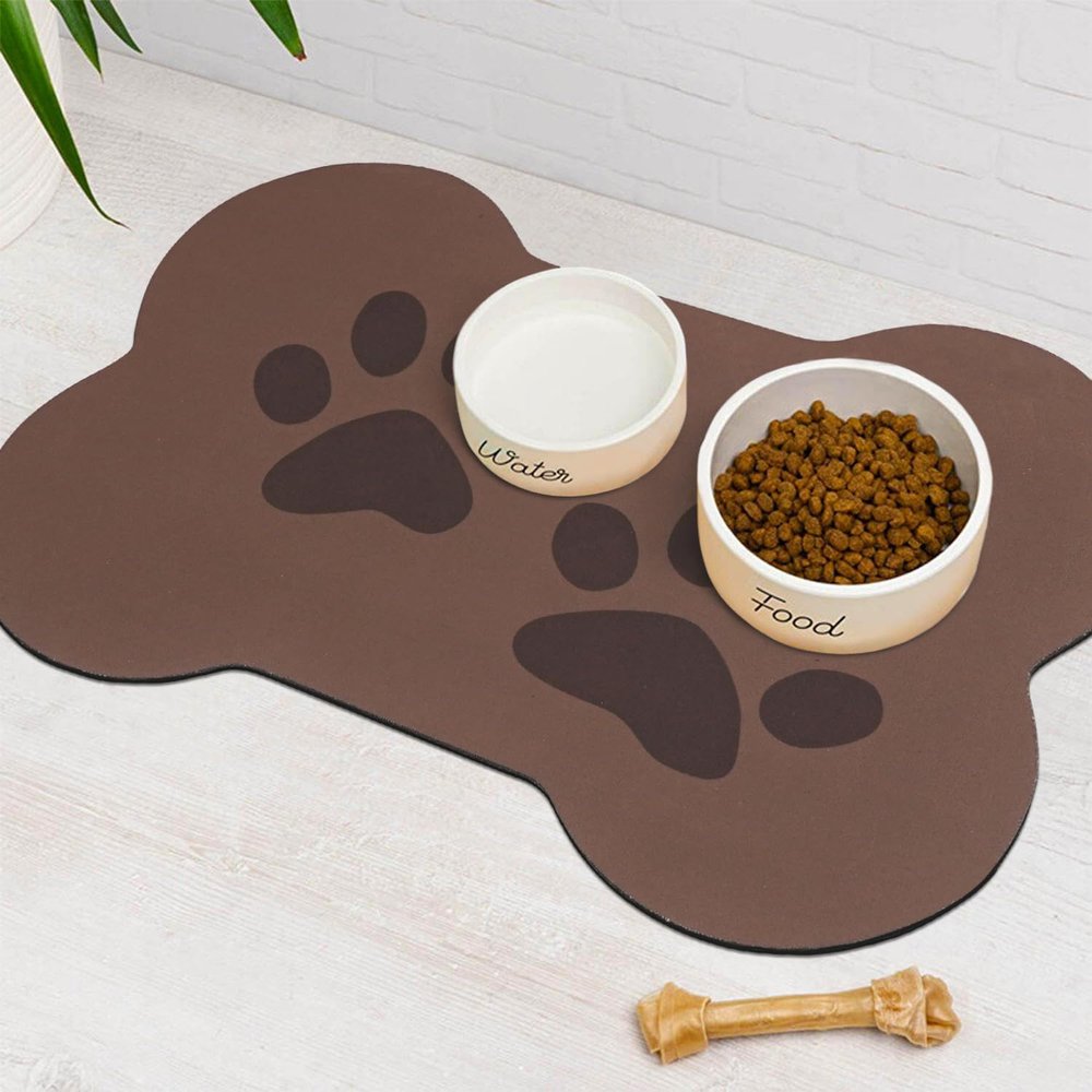 Waterproof Non-Slip Pet Feeding Mat for Dogs and Cats, Quick-Dry, Easy-Clean, 40 x 60 cm, Color 1