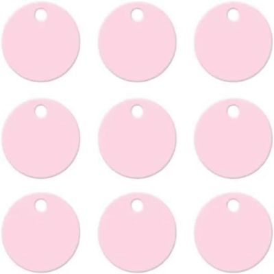 100 Blank Round Aluminum Dog Tags, Custom Engraved Pet ID Tags