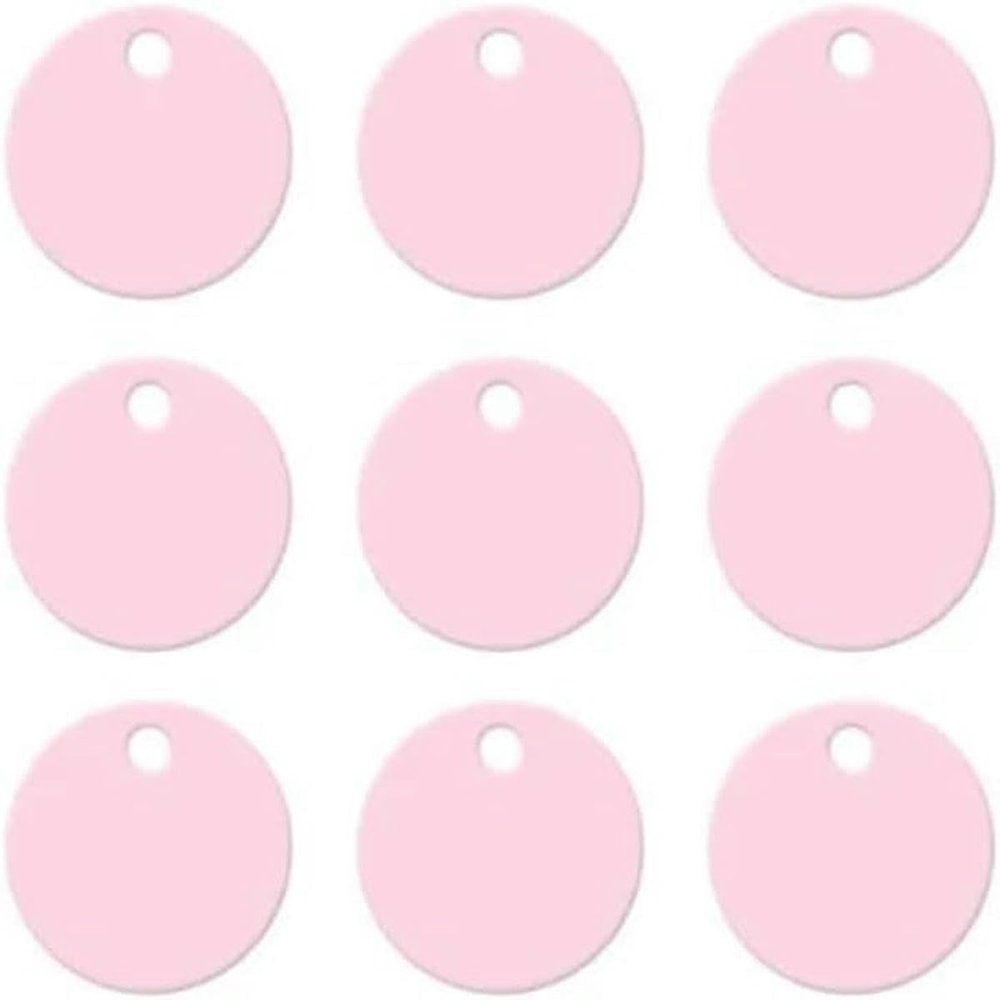 100 Blank Round Aluminum Dog Tags, Custom Engraved Pet ID Tags
