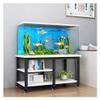 20 30 10 Gallon Fish Tank Stand with Wheels and Storage, Metal & Wood Aquarium Rack System, Rolling Breeding Tank Stand, 77 cm Tall Terrarium Stand (Color: #1, Size: (L × W × H) 90 × 40 × 75 cm) view 1
