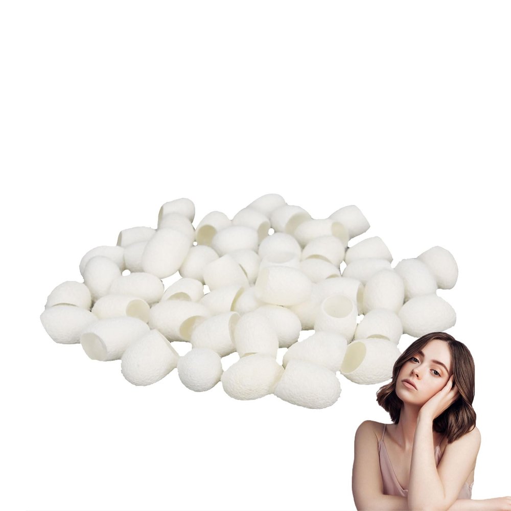 50 Silkworm Cocoons for Deep Cleansing and Blackhead Removal | Exfoliating Silk Cocoon Balls | Easy to Use