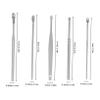 Healeved 6-Piece Stainless Steel Ear Cleaning Kit, Portable Double-Sided Earwax Remover, Silver view 2