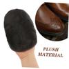 Mobestech Plush Shoe Polishing Gloves, 3 Pieces, Black, Portable view 3