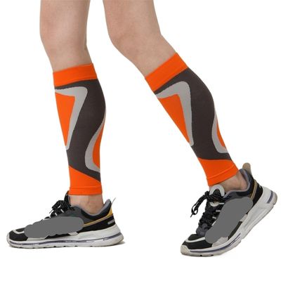 Ayztantine Calf Compression Sleeves, 1 Pair, for Men and Women, Orange, Size S