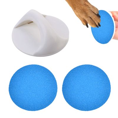 Pets Nail Manual Grinder, Quiet Round Dog Nail File with 2 Replaceable Sandpapers