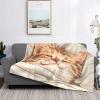 Sleeping Cat in Blanket Plush Flannel Throw, 40 x 30 in view 3