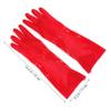 2 Pairs of Red Non-Slip PVC Household Cleaning Gloves view 4