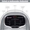 COSTWAY 500W Foot Spa with Massage, Shower Function, Heating, Shiatsu Rollers, Timer and Wheels, Gray view 4
