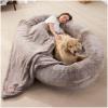 180 x 132 x 30, Large Human Dog Bed, Bean Bag-Style Pet Bed, Floor Cushion with Blanket Cover view 1