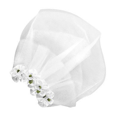 Cornesty Pet Flower Headpiece, Dog Veil Clip, Wedding Accessory for Small and Medium Dogs, White (S)