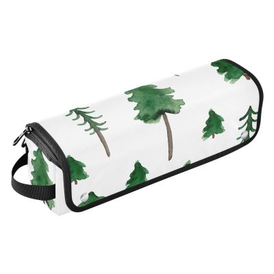 FRODOTGV 2-in-1 Curling Iron Travel Case with Personalized Pine Watercolor Pattern