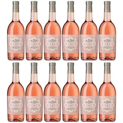 Feudo Arancio Rosato Sicilia DOC Dry Italian Rosé Wine with FeinWert E-Book, 12 x 0.75 L