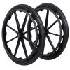 20/22/24-Inch Wheelchair Rear Wheels, Solid Puncture-Proof Anti-Slip PU Tires, One-Piece Molded Wheels with 12 mm Bearings, 2-Pack view 1