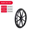 20/22/24-Inch Wheelchair Rear Wheels, Solid Puncture-Proof Anti-Slip PU Tires, One-Piece Molded Wheels with 12 mm Bearings, 2-Pack view 4